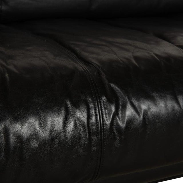 Model 6500 2-Seater Sofa in Black Leather from Rolf Benz For Sale - Image 5 of 16