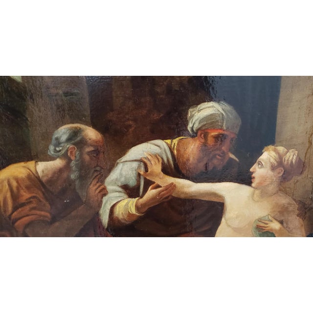 Textile 19th Century Old Master "Susanna and the Elders" After Martinelli For Sale - Image 7 of 11