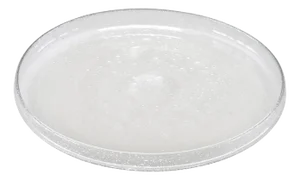 Large Mid-Century Glass Platter with Bubbles from Daum, France, 1960s