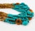 Angela Caputi Resin Choker Necklace Turquoise and Brown Multi-Strand For Sale In Atlanta - Image 6 of 9