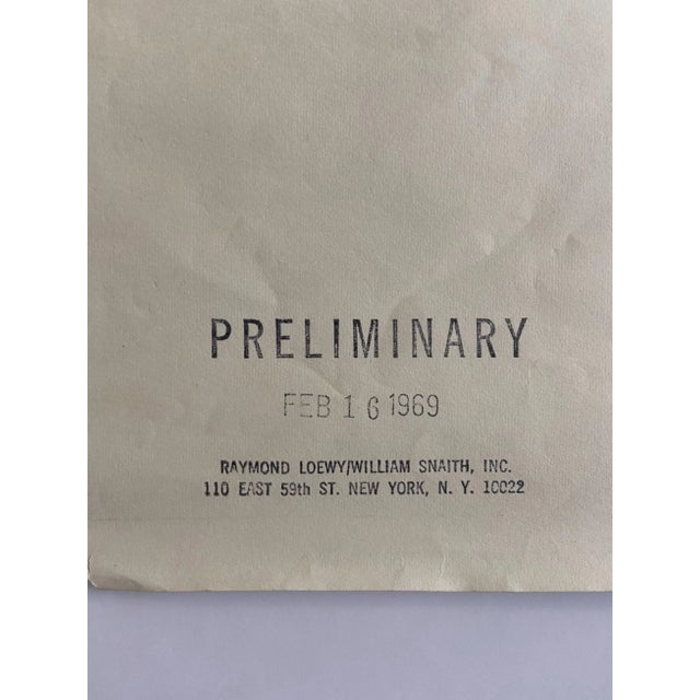 Helmeted man 1" drawing for NASA - Raymond Loewy and William Snaith Space station - Habitability study On paper 16...