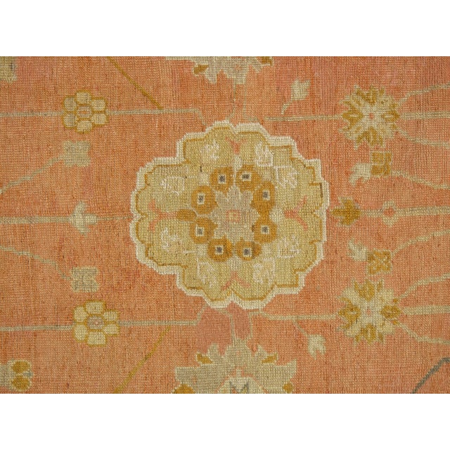 Oushak rugs, also known as Ushak rugs, are woven in Western Turkey and have distinct designs, such as angular large-scale...