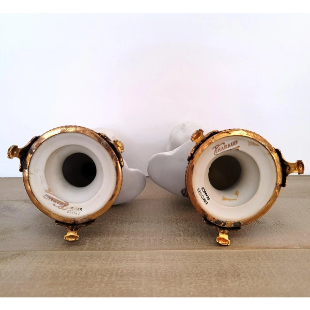 Limoges Bisque Porcelain Brongniart Children Busts After Houdon by Tharaud, a Pair For Sale - Image 12 of 13