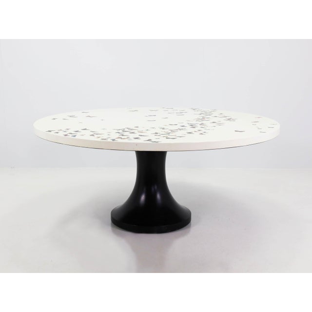 Large Round Butterfly Dining Table by Piero Fornasetti, Italy, 1960s For Sale - Image 12 of 12