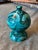 Vintage vase with lid coverVintage Faux Malachite Empire revival, grand tour style free hand painted small table article...