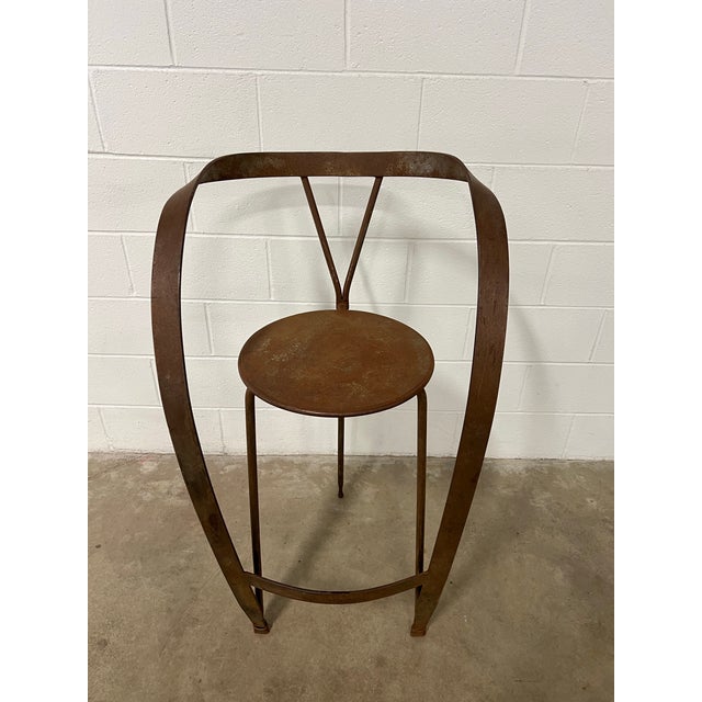 This unique vintage oversized chair is in the style of the Revers chair by Andrea Barzi for Cassina. It has a nice patina,...