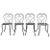 Vintage Black French Metal Outdoor Chairs - Set of 4 For Sale - Image 11 of 11
