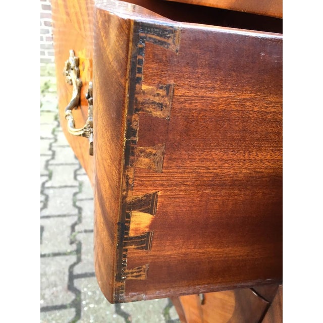 1900s French Louis XVI Fruitwood Marble Commode 1pc For Sale - Image 4 of 14