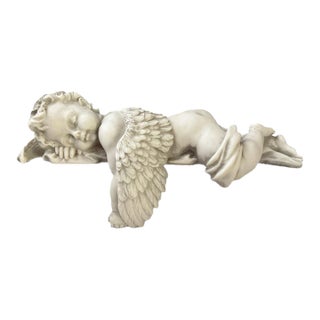 Design Toscano Sleeping Cherub Angel Figurine | Off-White Resin For Sale