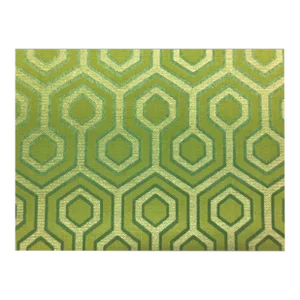Kravet Hexagonal House Honeydew Geometric Trellis Art Deco Lime Green Beige Gray Silver Metallic Upholstery Fabric