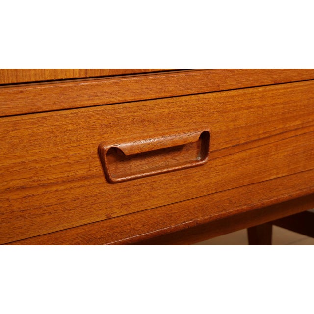 Vintage Danish Highboard in Teak with Light Inside For Sale - Image 14 of 18
