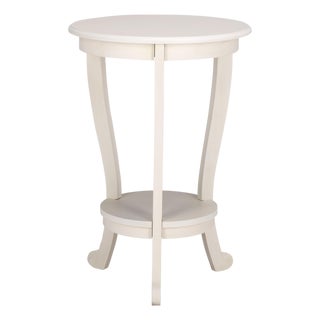 Mary Pedestal Table in Ivory For Sale