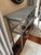 Grey Console Table With Geometric Latticework and Marble Top For Sale - Image 11 of 11