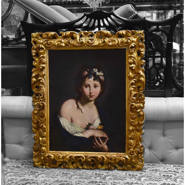 Early 19th C. Italian Portrait of a Girl For Sale - Image 4 of 4