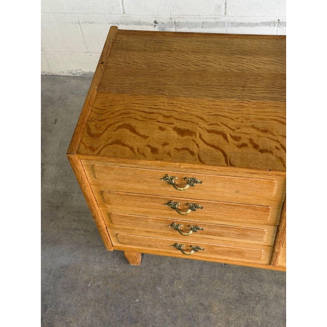 Brown Oak in Style of Henning Kjærnulf Lowboy Wooden Dresser Lowboy Storage Chest Mid-Century Modern Denmark 1960s For Sale - Image 8 of 10
