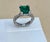 Emerald 2 Carat Natural Emerald Cut Emerald & 0.85 Ct Diamond Ring in Platinum For Sale - Image 8 of 18