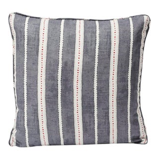 Schumacher Amour 20" Pillow in Charcoal & White For Sale
