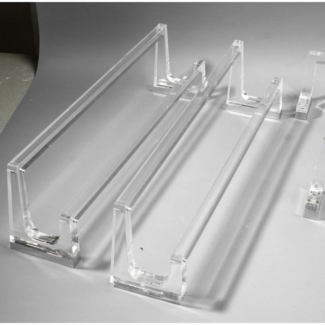 1970s 1970's Modern Lucite Towel Bars- Set of Seven For Sale - Image 5 of 5