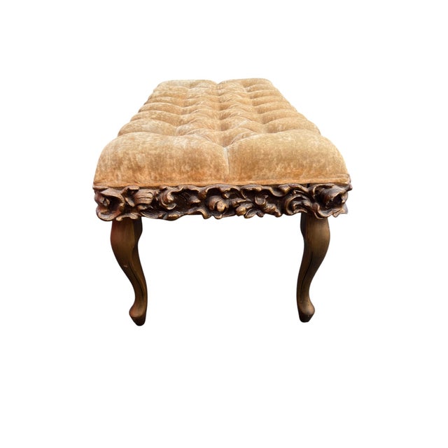 Late 20th Century Tufted French Style Sears Bench For Sale In New York - Image 6 of 18