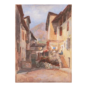 'Alpine Landscape in Piedmont' by Hans Blum, Munich School Professor