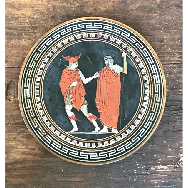 Vintage Greek Mythology Metal Plate For Sale - Image 11 of 12