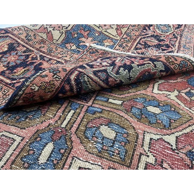 Persian Fine Antique Persian Serapi Wool Rug 4’9” X 5’9” For Sale - Image 3 of 5