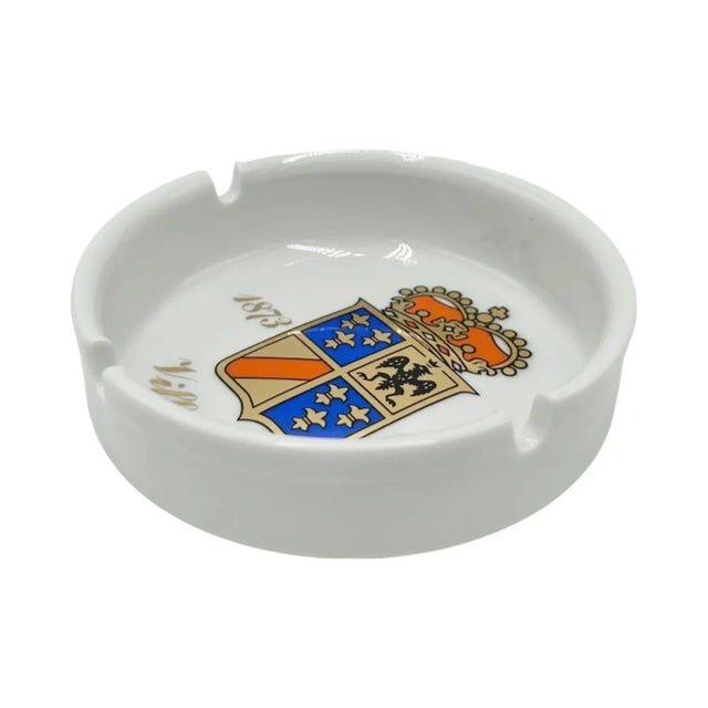 Villa d'Este Hotel Lake Como Italy Porcelain Ashtray Catchall Dish For Sale - Image 4 of 12