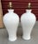 Mid-Century Modern Pair of Urn Style White Glass Table Lamps For Sale - Image 3 of 7