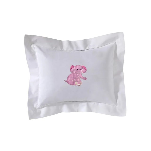 American Boudoir Pillow Cover, Elephant (Pink) For Sale - Image 3 of 3