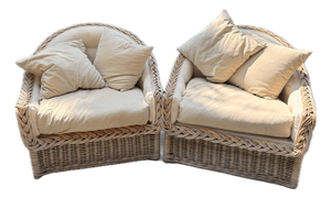 The Wicker Works Classic Large Scale Lounge Chairs