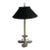 Frederick Cooper Table Lamp Silver Black Shade Vintage Leaf Motif For Sale