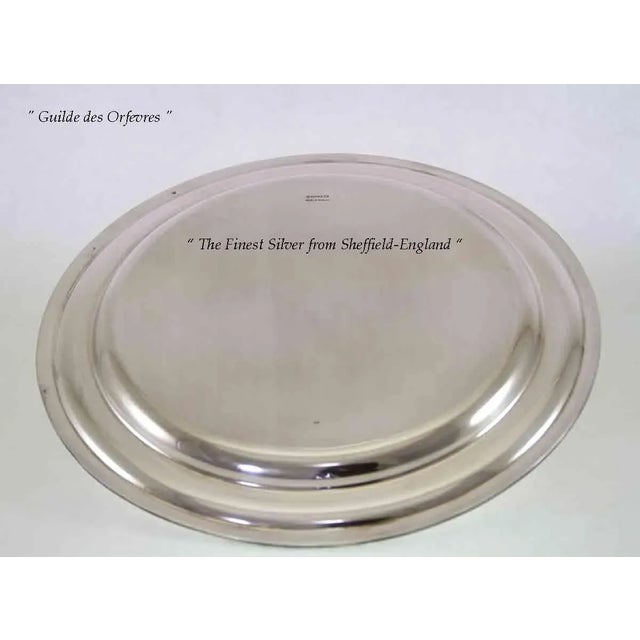 New 1970s Silverplate Dinner Service Imperial Suite of 15 Piece Matching Set With Bead Applied Border For Sale - Image 9 of 13