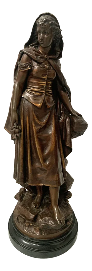 Carved Bronze Group by Pierre Ernst Bouret, 20th Century
