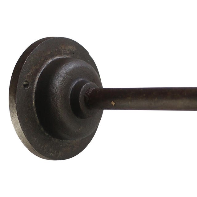 Vintage Industrial French Black Enamel Wall Light For Sale - Image 5 of 6