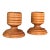 LastChance!1980’s Boho Chic Turned Wood Candle Holders - A Pair For Sale