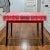 Raspberry Red Boho Mid-Century Kilim Rug Desk For Sale - Image 8 of 8