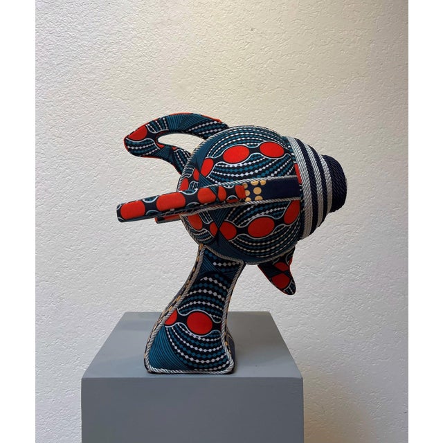 Early 21st Century Ray Gun 922 by Corey Pickett | Wood, Foam, Fabric sculpture of a stylized ray gun head For Sale - Image 5 of 5