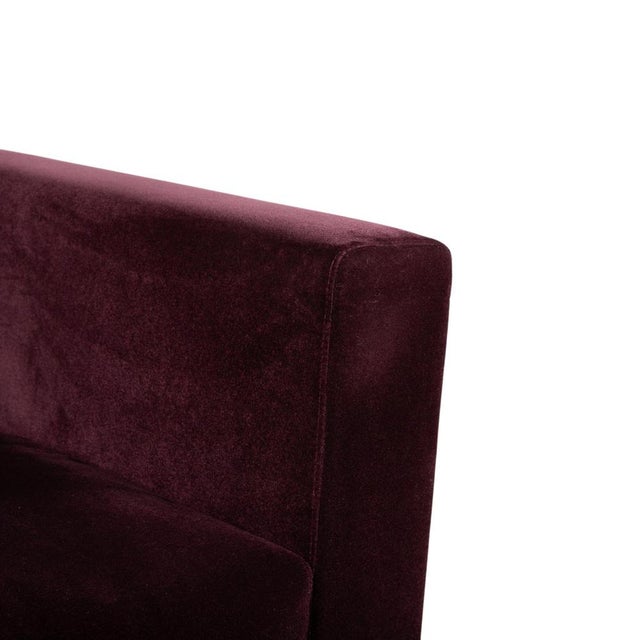 Embrace Armchair in Fabric, Chrome, Velour and Velvet in Purple, Violet and Aubergine with Manual Function by Brühl For Sale - Image 5 of 17