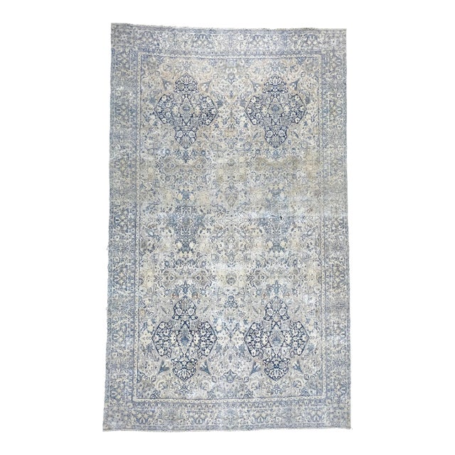 1930s Oversized Persian Vintage Hand-Knotted Kerman Area Rug For Sale