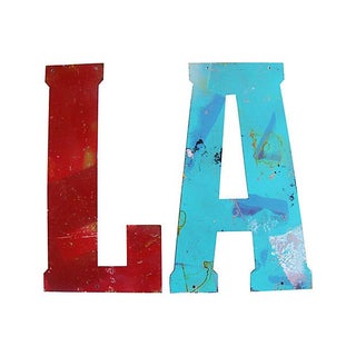 L & A Metal Marquee Letters - 2 Pieces For Sale