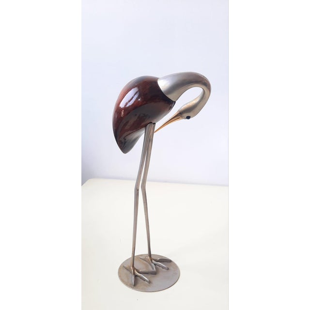 Metal Heron Sculpture from De Stijl Florence, Italy, 1960s For Sale - Image 7 of 16