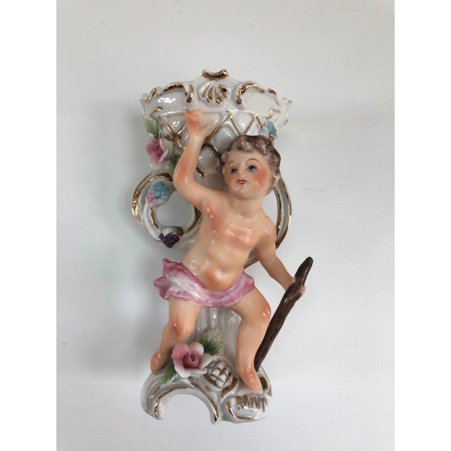 Ceramic French Louis XVI Style Porcelain Gilt Vase or Candleholder For Sale - Image 7 of 9