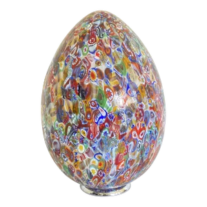 Contemporary Venetian Murano Glass Multicolored Millefiori Murrine Table Lamp