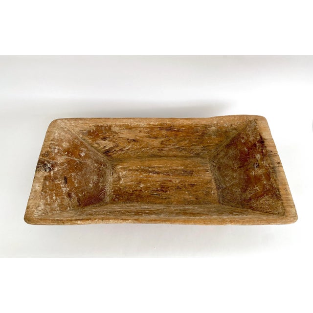 Mid 20th Century Rustic Turkish Dough Bowl W/ Handle For Sale - Image 5 of 10
