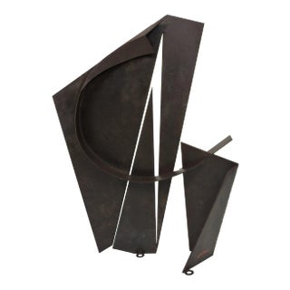 Abstract Welded Geometric Steel Sculpture, " a Way Through", by David Tothero For Sale