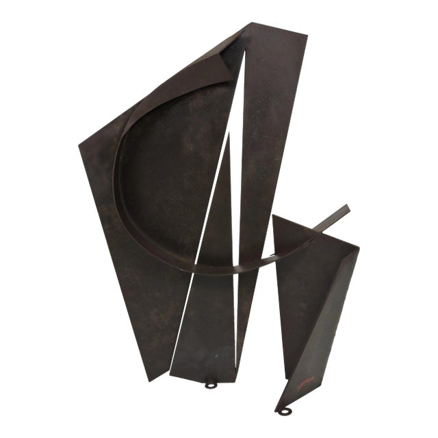 Abstract Welded Geometric Steel Sculpture, " a Way Through", by David Tothero For Sale