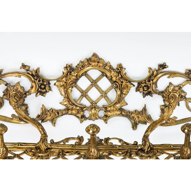 Vintage Brass Coat Rack With 3 Hooks and Hats Shelf Chairish