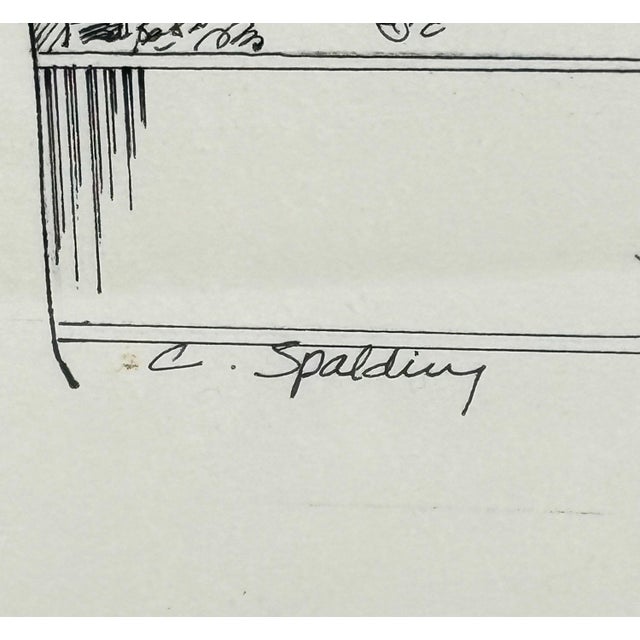 1970s Original Pen & Ink Rendering of Seattle’s Historic Ward-Heintz House For Sale - Image 4 of 6