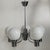 Vintage Chrome and White Glass Pendant Light, 1970s For Sale - Image 12 of 12
