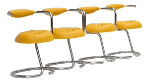 Cobra Chairs by Giotto Stoppino, 1970s, Set of 4